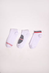 Boys’ Sporty Cotton Socks Pack – Striped Design (3 Pairs)