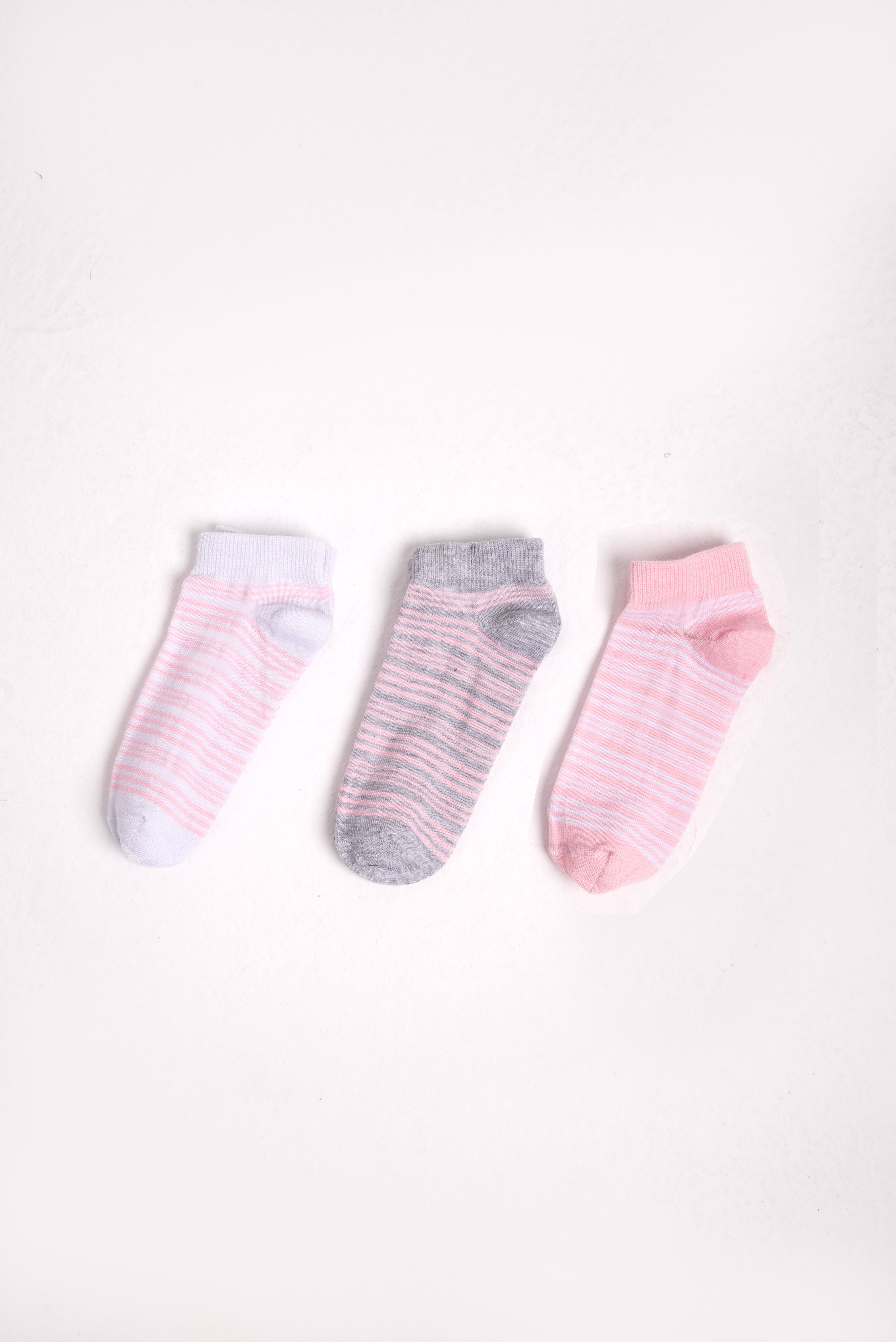 Girls Cotton Ankle Socks Pack of 3 – Anti-Slip Dot Pattern
