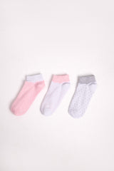 Girls Cotton Ankle Socks Pack of 3 – Soft Polka Dot Design