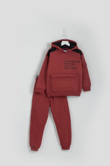 Sleeve Pocket Dark Red Pajama