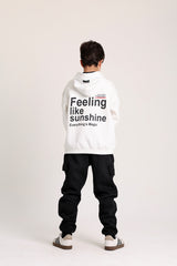 Plain Zipper White Pajama