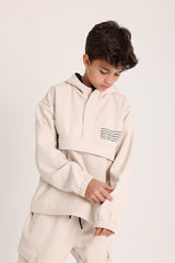 Soft Plat Track Suit Beige Set