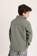 Softshell Zip Olive Green Jacket