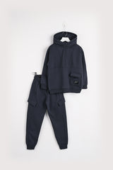 Plain Dark Blue Pocket PJ