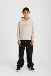 Front Patch Hoodie - Beige