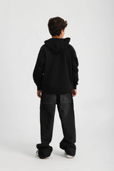 Front Patch Hoodie - Black