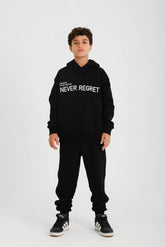 Never Regret Hoodie PJ - Black