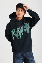 Navy Graphic Hoodie