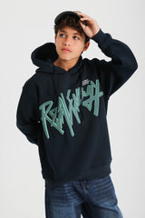 Navy Graphic Hoodie