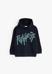 Navy Graphic Hoodie