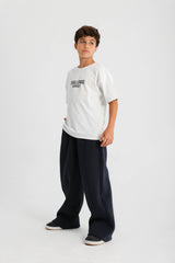 Wide Leg Sweatpants -Dark Blue