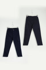 Cargo Gabardine Dark Blue Pants