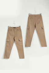 Cargo Gabardine Beige Pants
