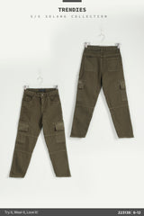 Cargo Gabardine Olive Green Pants