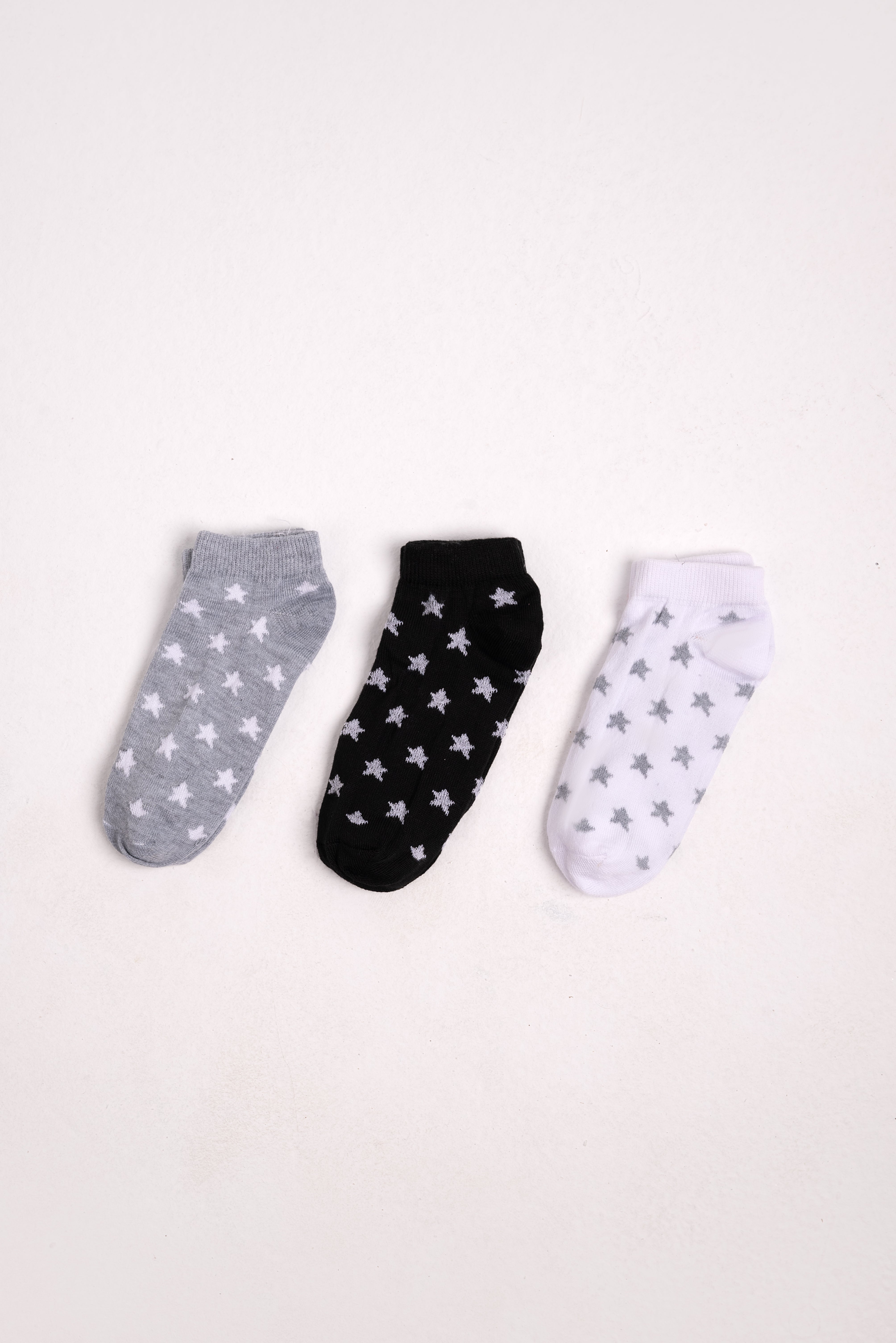 Boys’ Cotton Socks Pack – Star Print Assorted (3 Pairs)