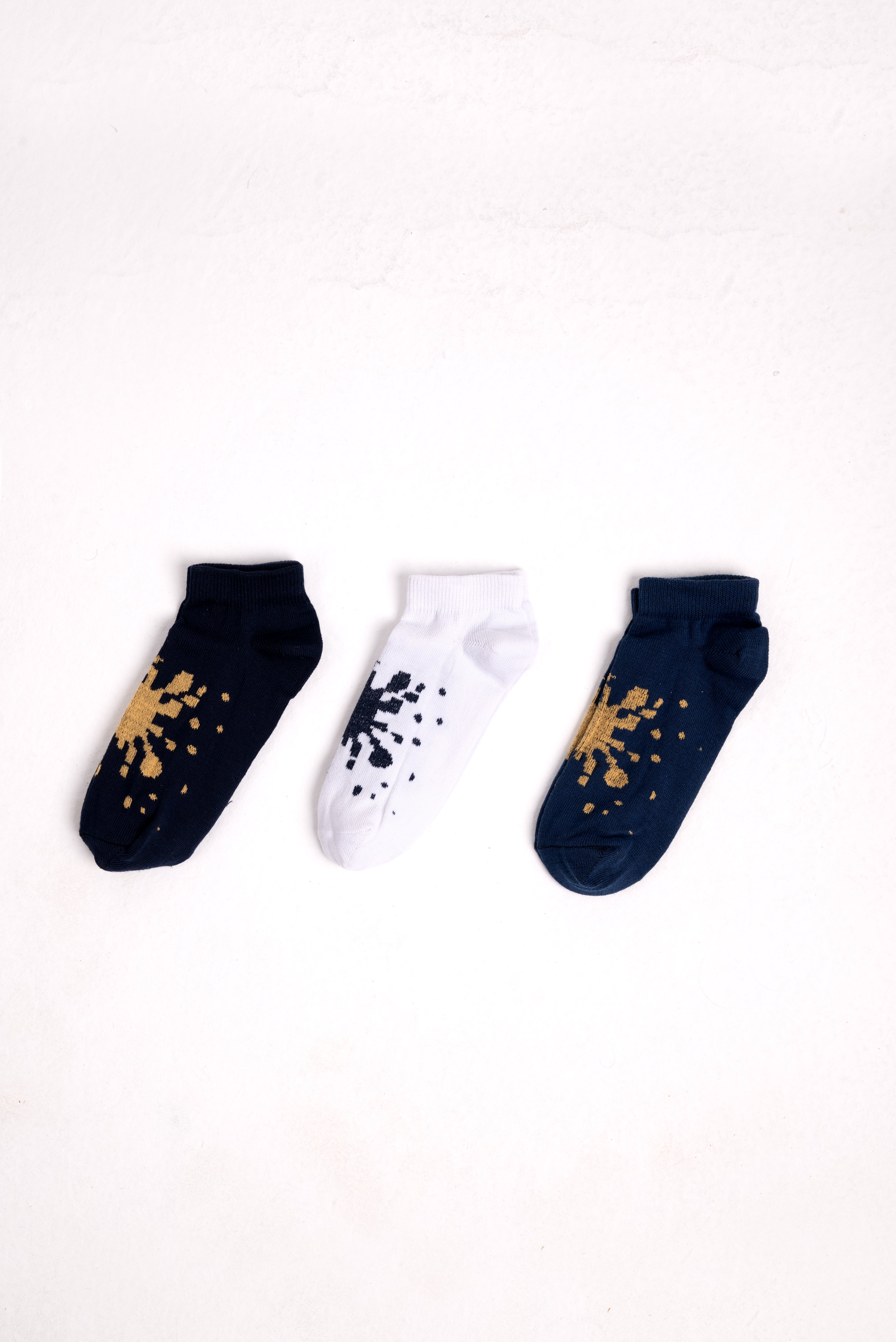 Boys’ Printed Cotton Socks Pack – Splash Design (3 Pairs)