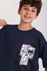 Anime Teen T-shirt - Dark Blue