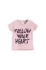 Folow UR Heart T-shirt - Pink