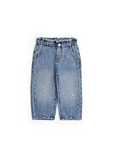 Bow Relaxed Baby Girl Light Denim