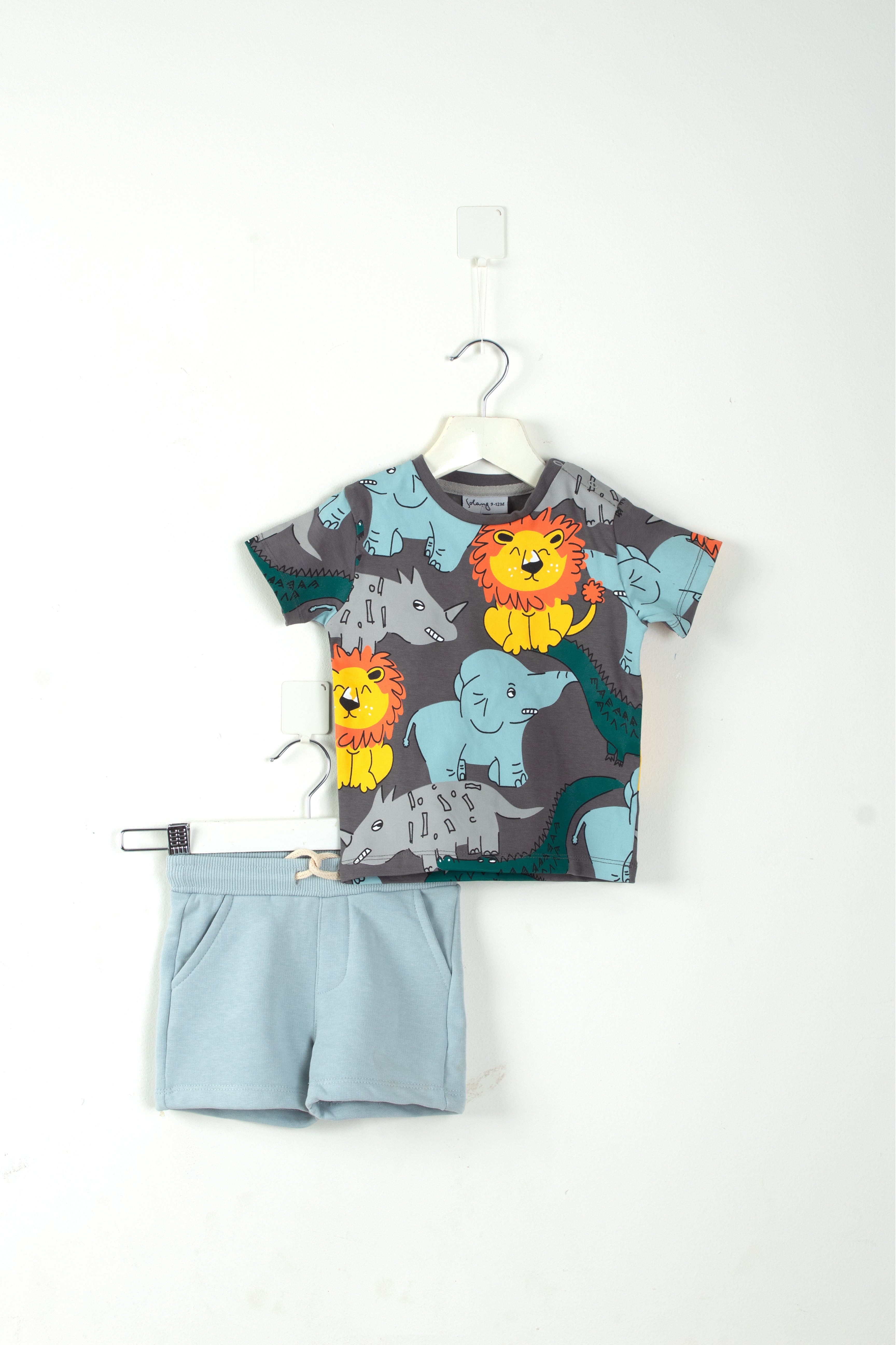 Zoo Jungle Baby Boy Set – Grey & Blue