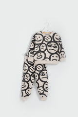 Emoji Faces Beige Pajama