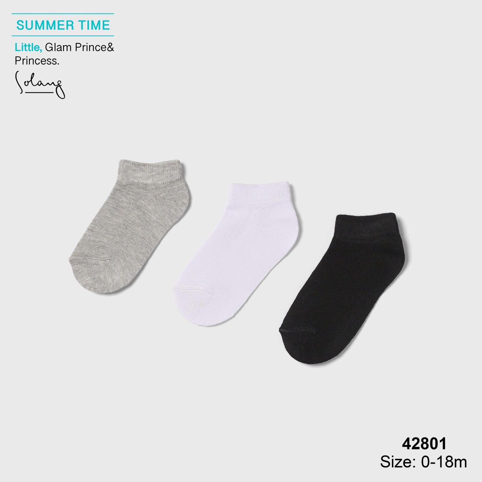 Boys’ Everyday Cotton Socks Pack – Grey, White & Black (3 Pairs)