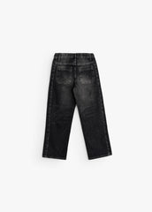 Relaxed Curved Denim - Gray