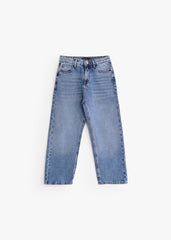 Straight-Leg Jeans -Light Blue