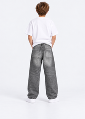 Straight-Leg Jeans - Light Gray