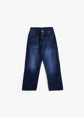 Straight-Leg Jeans - Dark Blue