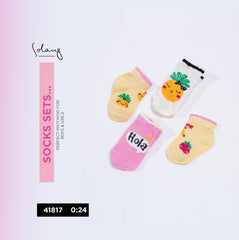 Infant Fruit Drawings Socks / Pack of Three