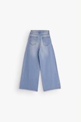 Front-Seam Wide-Leg - Light Blue