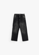 Relaxed Curved Denim - Gray