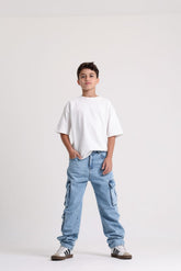 Cargo Pockets Light Jeans