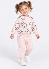 Bunny Print Jogger Baby Set - Somo