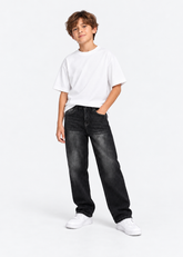 Straight-Leg Jeans - Black
