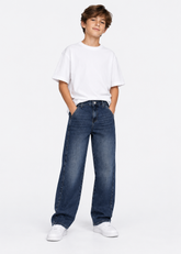Relaxed Curved Denim -Dirty