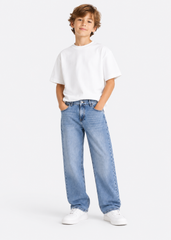 Straight-Leg Jeans -Light Blue