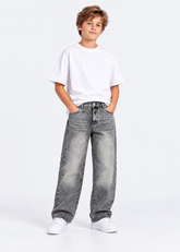 Straight-Leg Jeans - Light Gray