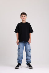 Side Pockets Slim Dark Jeans