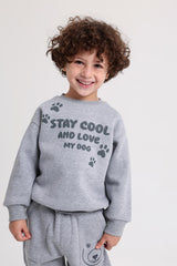 Bear Hug Back Gray Pajama