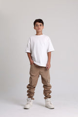 Cargo Gabardine Beige Pants