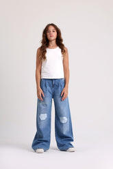Wide Leg Ripped Jeans
