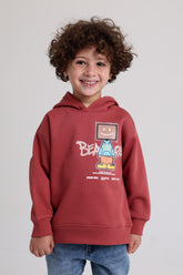 BEAR-REA Square Face Maroon Sweatshirt