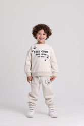 Bear Hug Back Beige Pajama