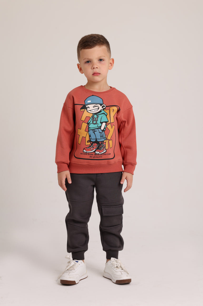 Streetwear Boy Dark Red Pajama
