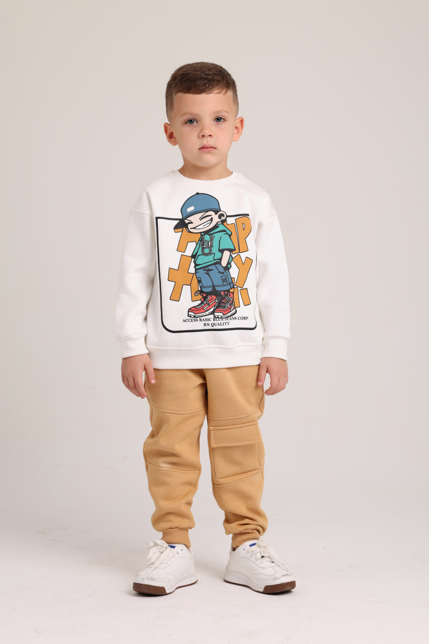 Streetwear Boy White Pajama