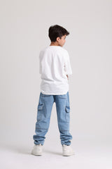 Side Pockets Slim Light Jeans