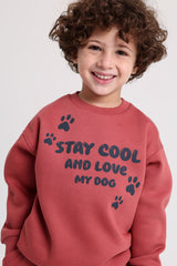 Bear Hug Back Maroon Pajama