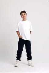 Cargo Gabardine Dark Blue Pants